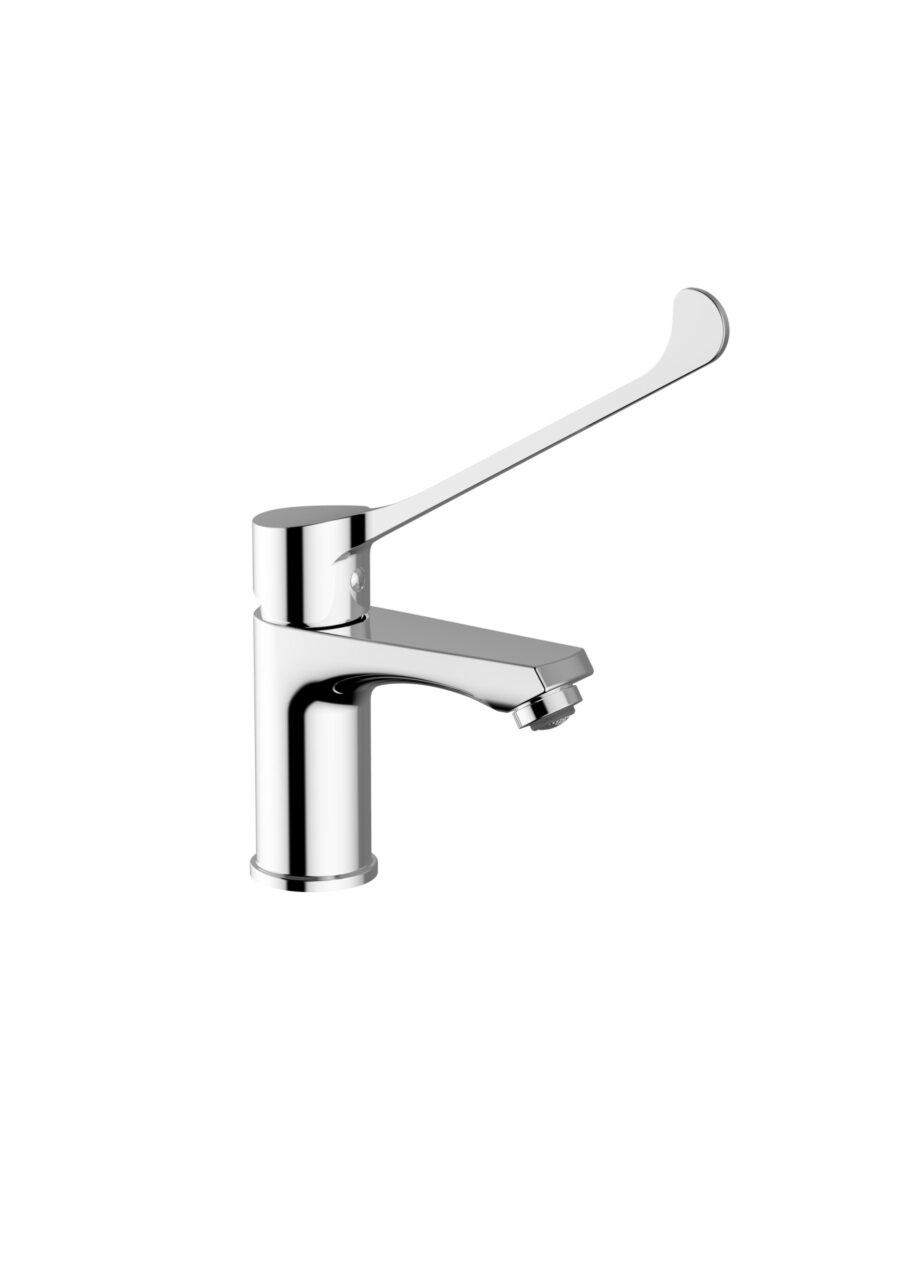 Miscelatore lavabo con leva clinica e scarico click clack
